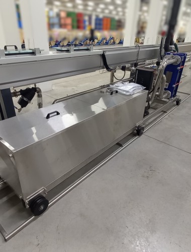 Reconstruction of cooling baths on the production line